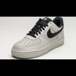 Air Force ones sz 12 Gray and Black Lows